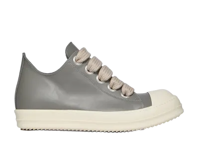 Rick Owens Women's SS26 Jumbolace Low Sneaks Full Grain Calf Leather "Euca/Milk"