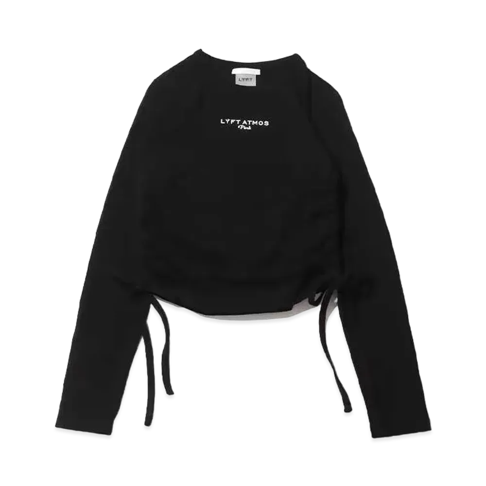 atmos pink Lift x Ruched Logo Tops "Black"
