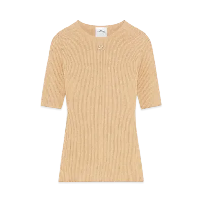 Courreges Solar Light Rib Sweater "Camel"