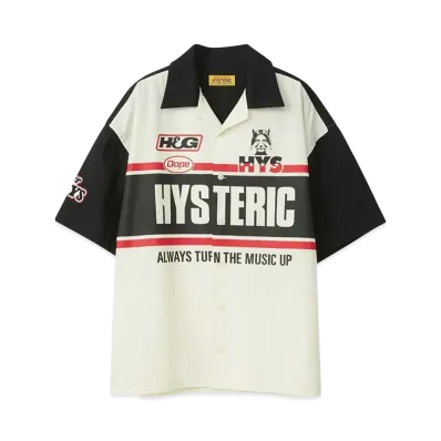 HYSTERIC GLAMOUR Hysteric Racing Shirt "Black"