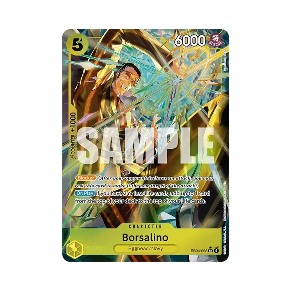 ワンピースカード ボルサリーノ EB04-058 SR エッグヘッドクライシス ボルサリーノ SR-P [EB04-058](エクストラブースター「エッグヘッド