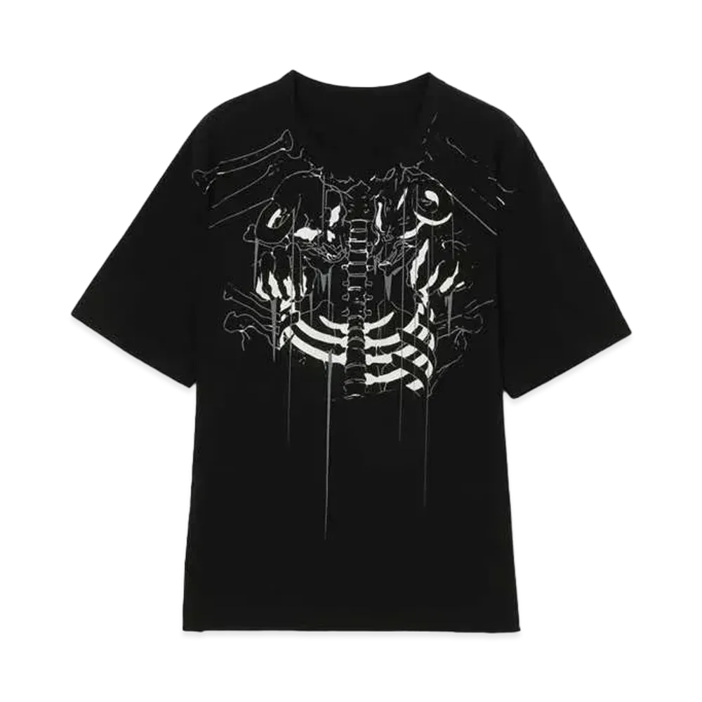 Ground Y x CHAINSAW MAN Curse Devil Cotton T-shirt "Black"