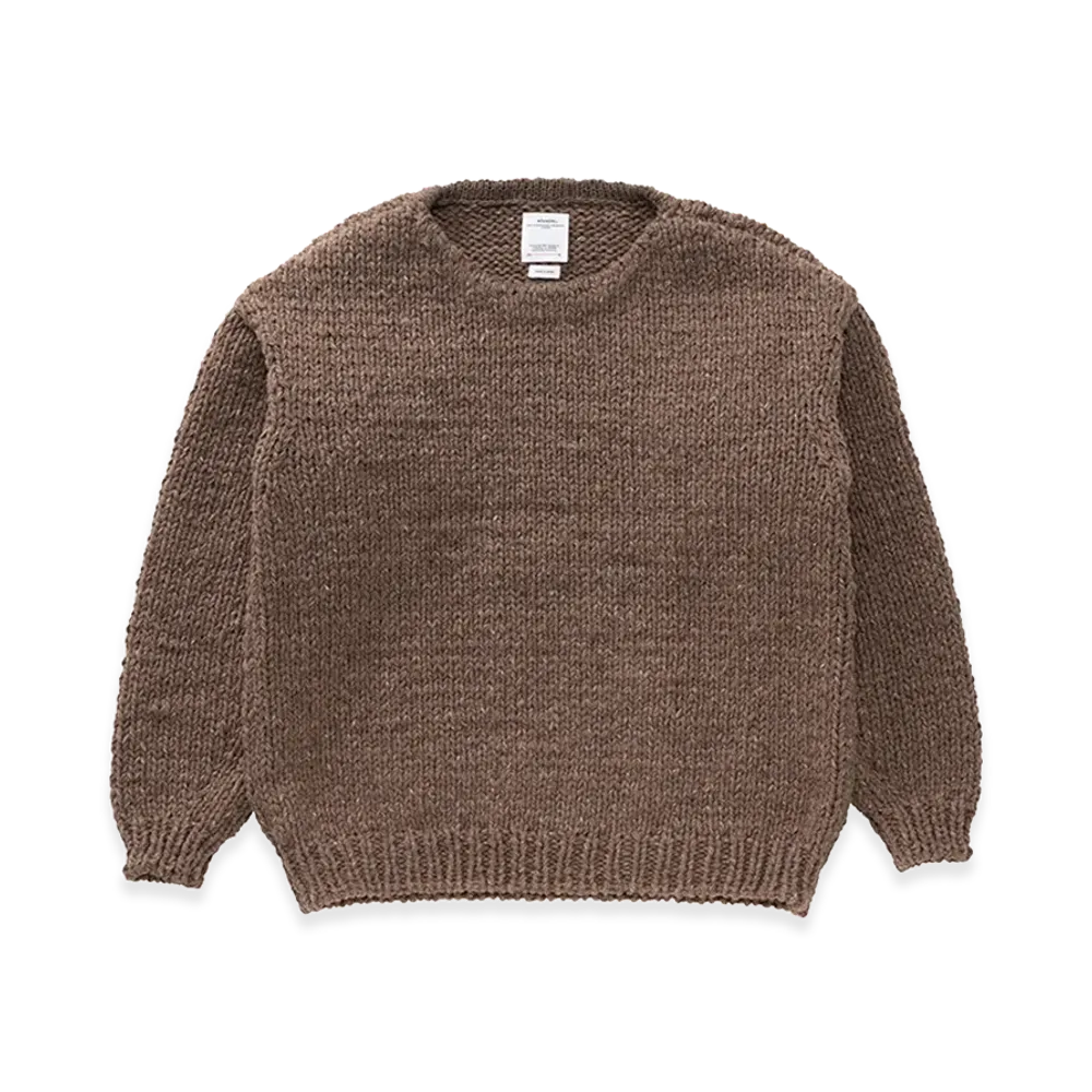 visvim Amplus Boatneck Hand Knit "Brown"