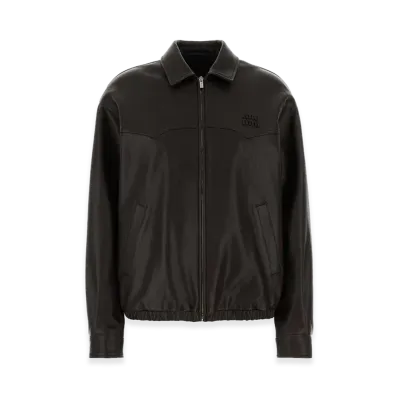 MIU MIU Women's Leather Jacket "Brown"
