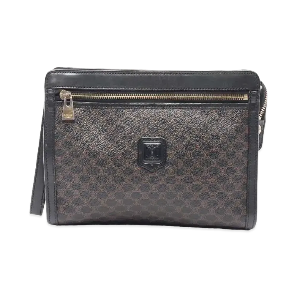 CELINE Macadam Clutch Bag "Black"