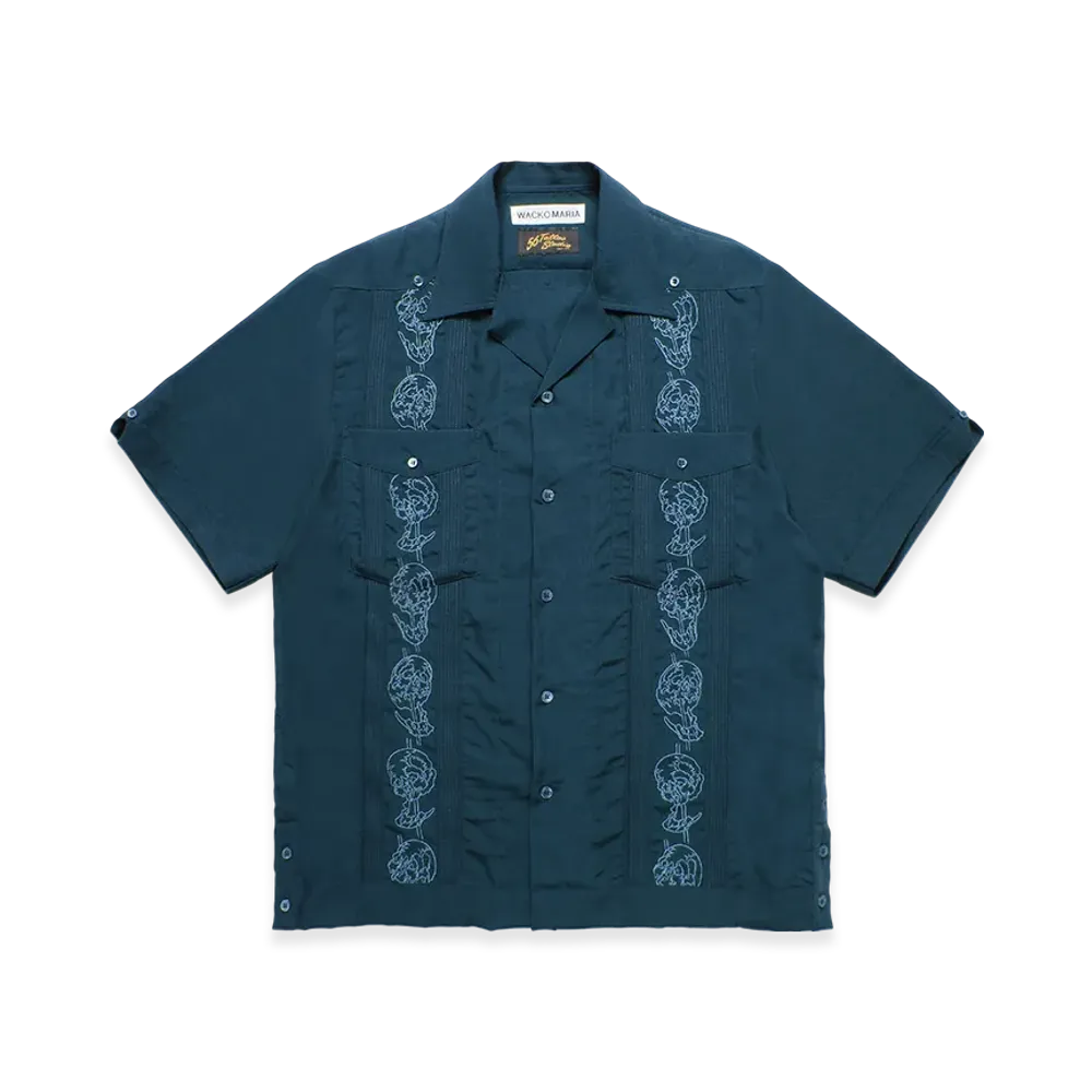 WACKO MARIA x 56 Tattoo Studio Cuba Shirt "Navy"