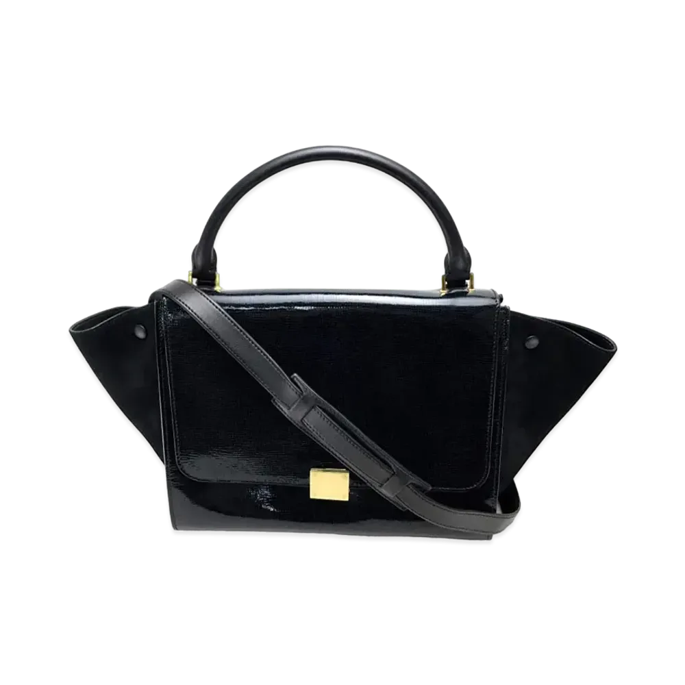 CELINE Trapeze 2Way Shoulder Bag "Black"