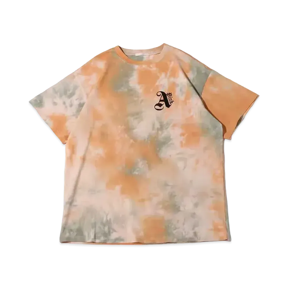 atmos pink Logo Embroidery Tie Dye Big T "Orange"