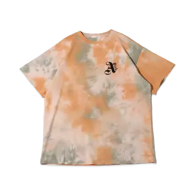 atmos pink Logo Embroidery Tie Dye Big T "Orange"