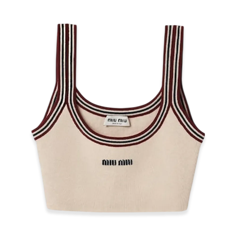 MIU MIU Women's Cashmere Tank Top "Natural"