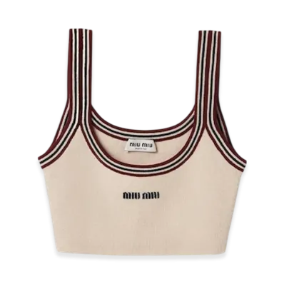 MIU MIU Women's Cashmere Tank Top "Natural"