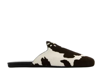 PRADA Women's Printed Calf Hair Slippers "Animal Print"