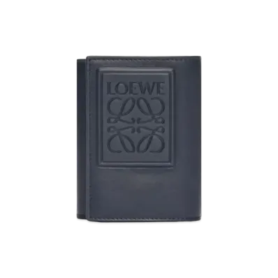 LOEWE Trifold Wallet Satin Calf "Deep Navy"