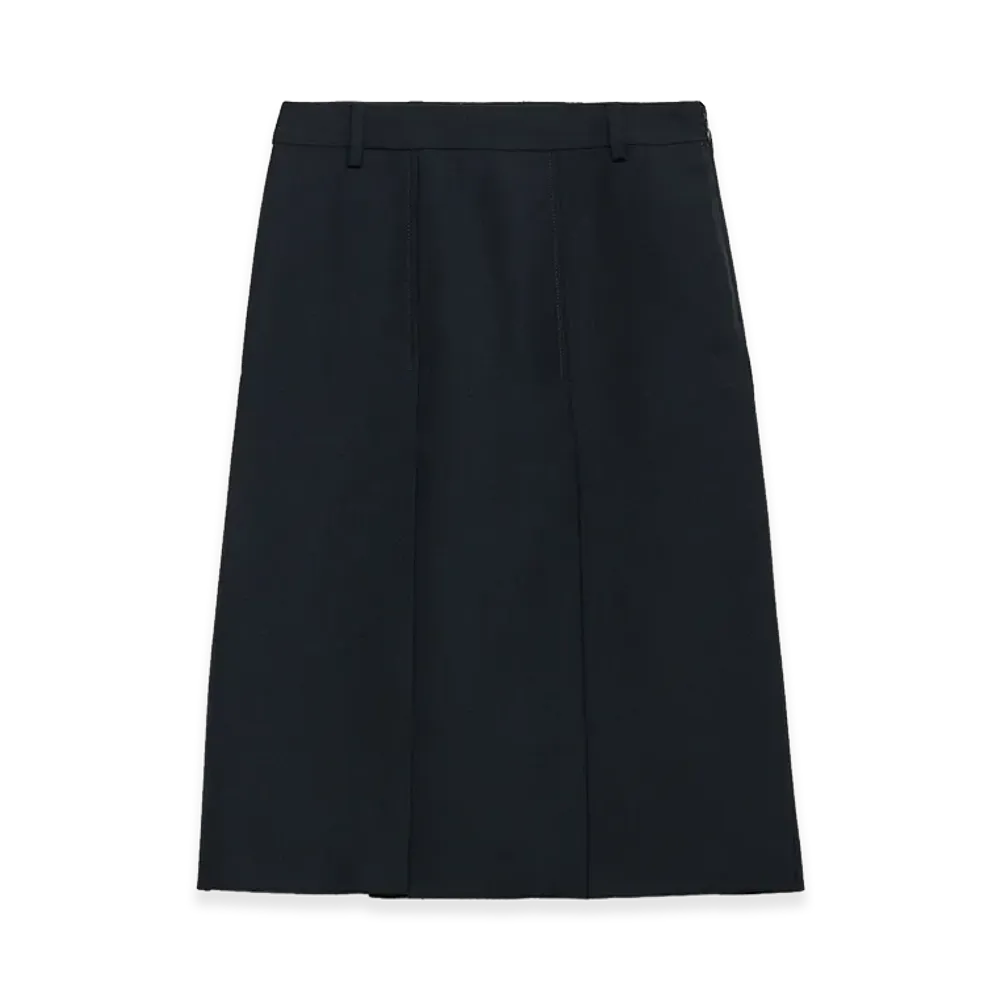 PRADA Women's Multi-Slit Skirt "Midnight Blue"