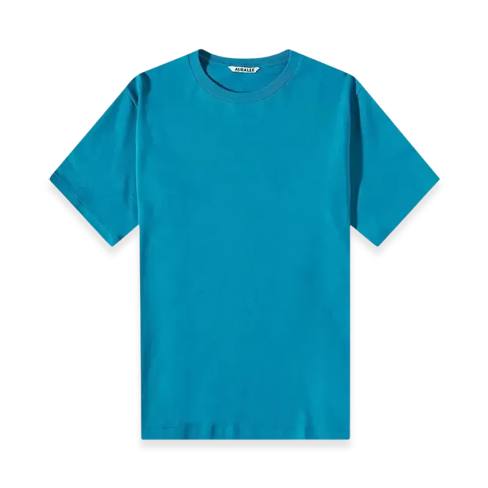 AURALEE Luster Plaiting T-Shirt "Teal Green"