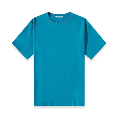 AURALEE Luster Plaiting T-Shirt "Teal Green"
