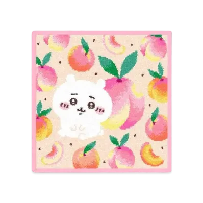 FEILER x Chiikawa Peach Dots Handkerchief "Pale Apricot/Pink"