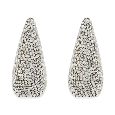 Alexander McQUEEN Jeweled Claw Earrings "Antique Silver"