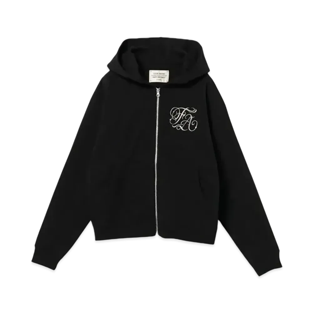 BEAMS FUTURE ARCHIVE Emblem Zip Hoodie "Black"