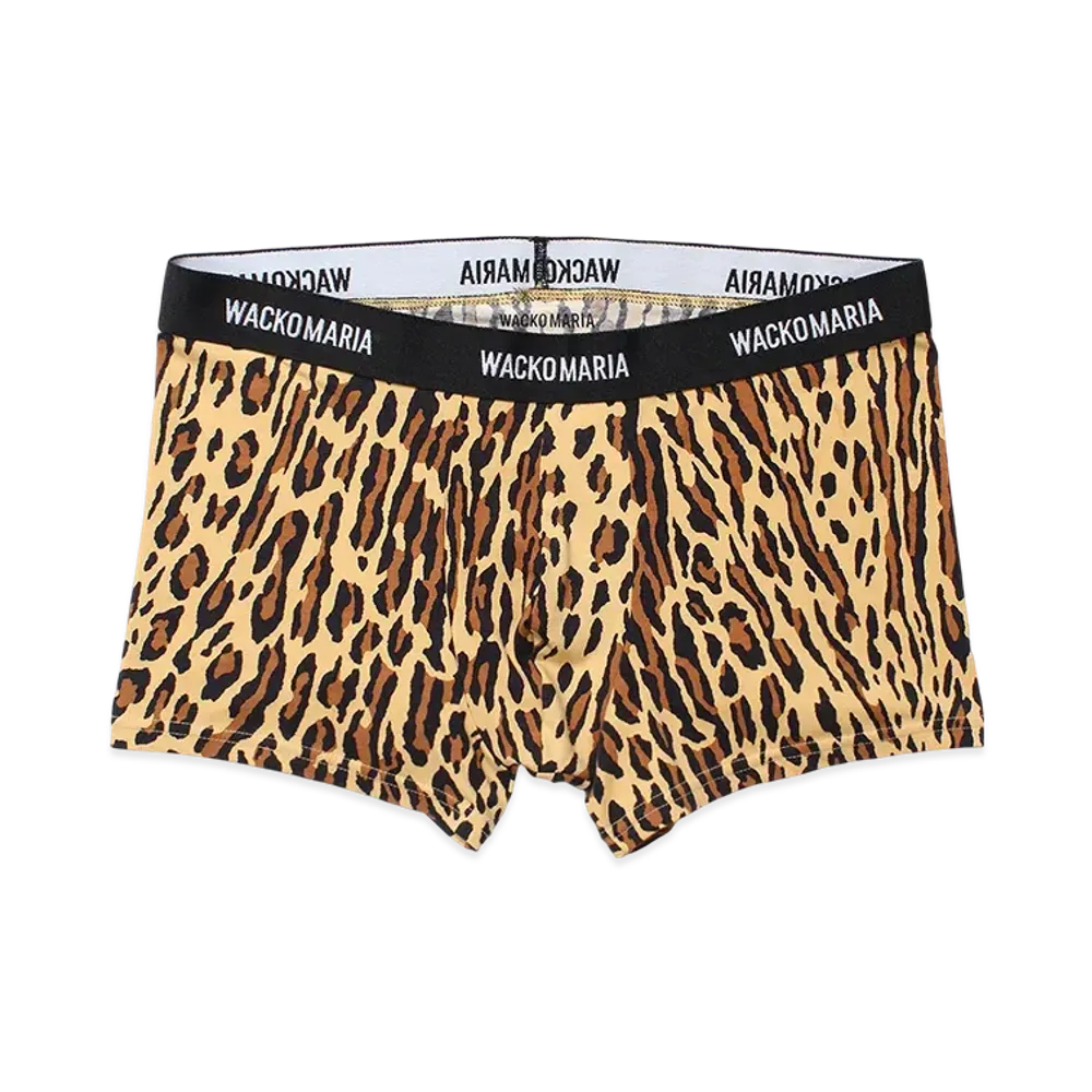 WACKO MARIA Leopard Boxer Briefs "Beige"