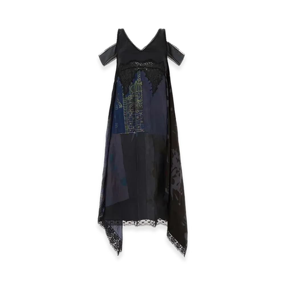 Marine Serre Women's Silk Dress "Multi"