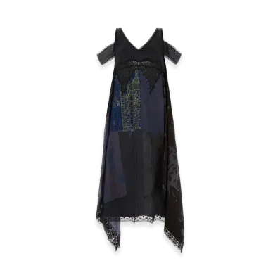 Marine Serre Women's Silk Dress "Multi"