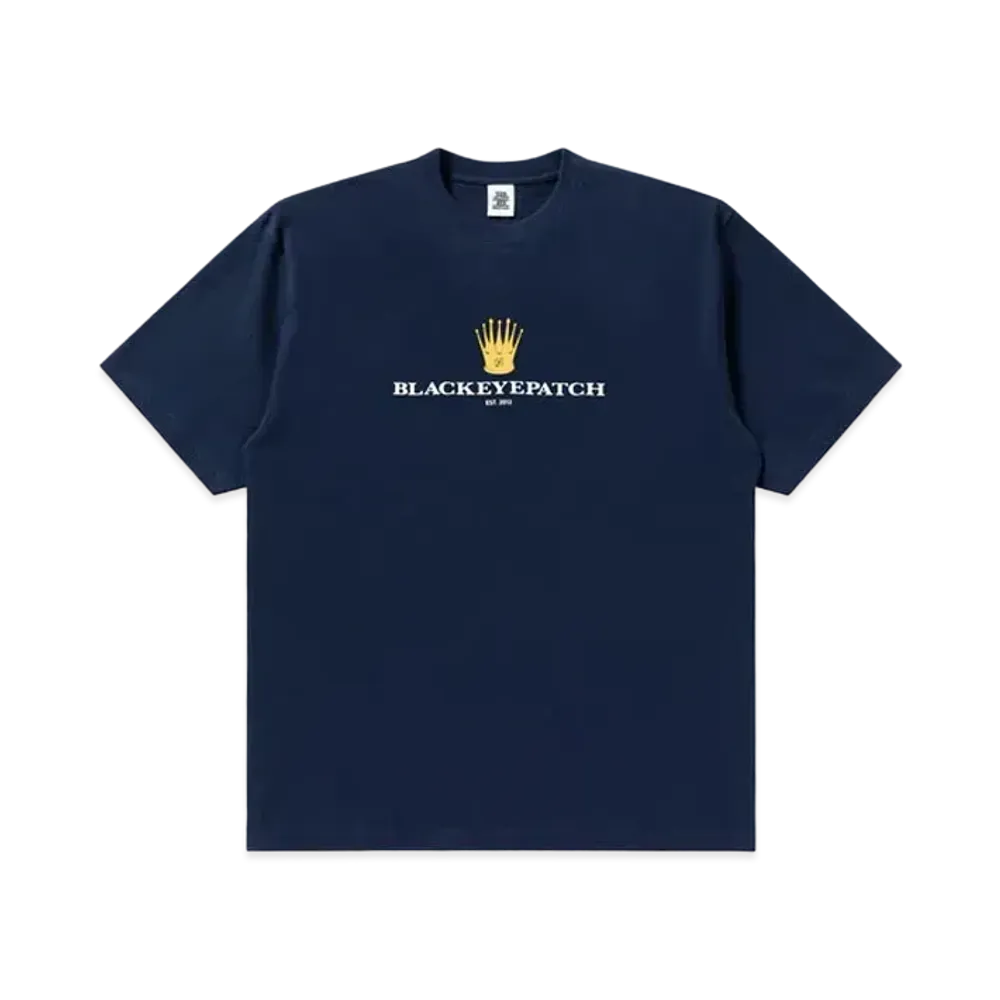 Black Eye Patch Royal Crown Logo Tee "Navy"