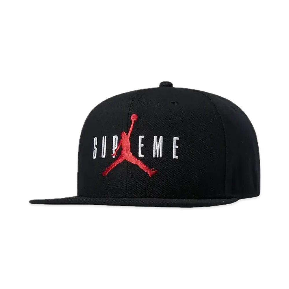 Supreme x Nike Air Jordan 6-Panel Cap "Black"