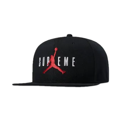 Supreme x Nike Air Jordan 6-Panel Cap "Black"