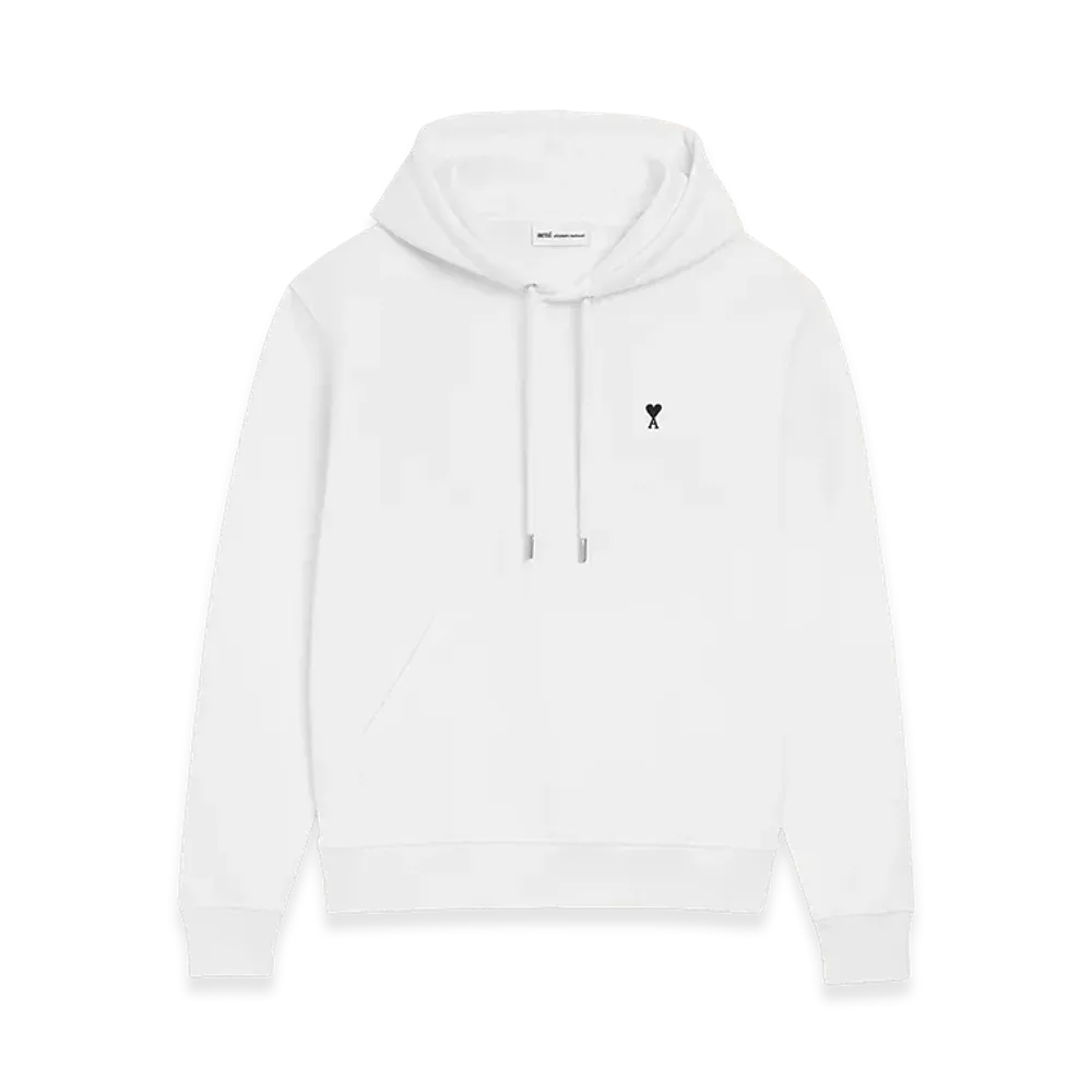 AMI PARIS Cotton Ami De Coeur Hoodie "White"