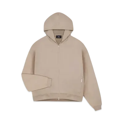 REPRESENT Initial Boxy Zip Through Hoodie "Dune"
