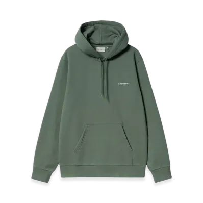 Carhartt WIP Hooded Script Embroidery Sweatshirt "Park/White"