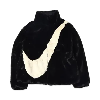 Nike AS W NSW Jacket Faux Fur Swoosh "Black"
