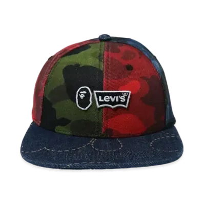 A BATHING APE x Levi's MULTICOLOR CAMO CAP "Multi"