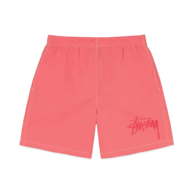 Stussy Big Stock Nylon Shorts "Coral"