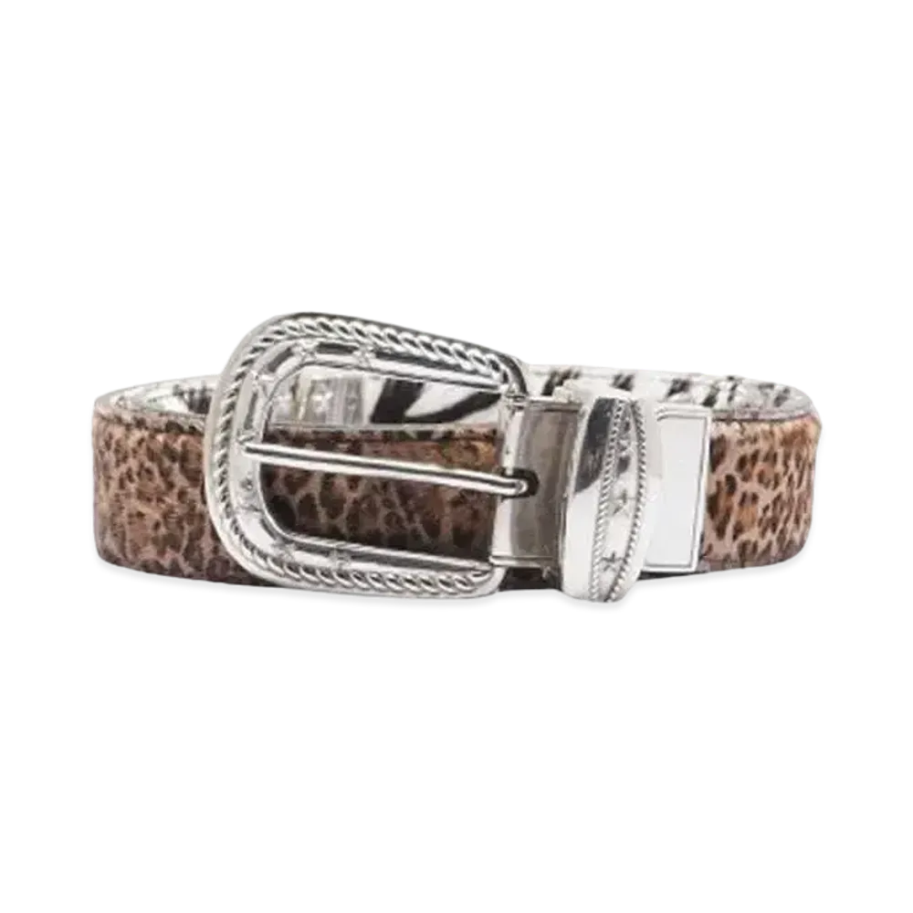 TAKAHIROMIYASHITATheSoloist. multiplex belt. "WHITE ZEBRA X BROWN LEOPARD"
