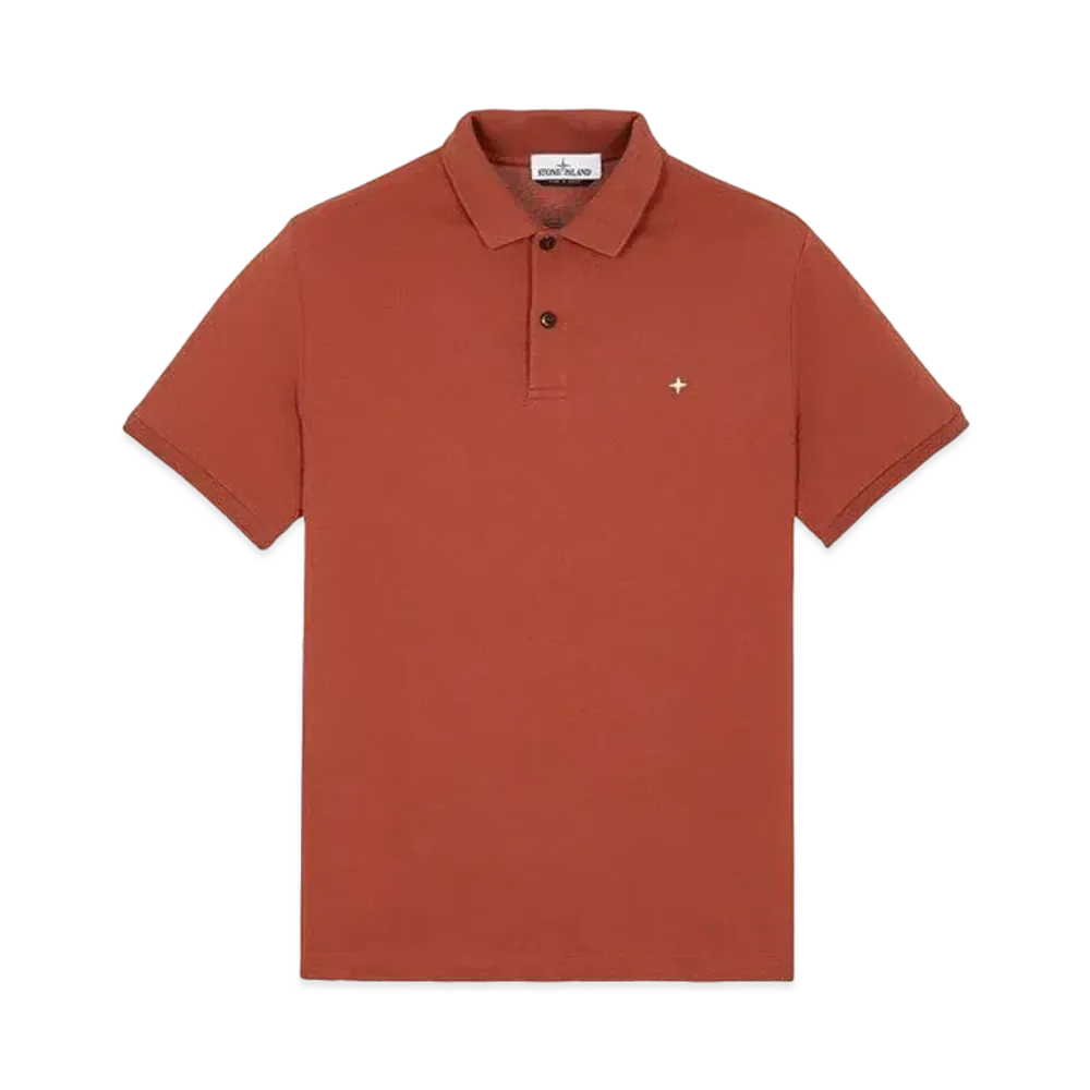 Stone Island 21717 STRETCH COTTON PIQUE_SLIM FIT "Brick Red"