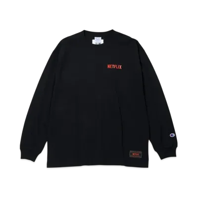 Netflix x V.A. x Champion L/S Tee 014 "Black"