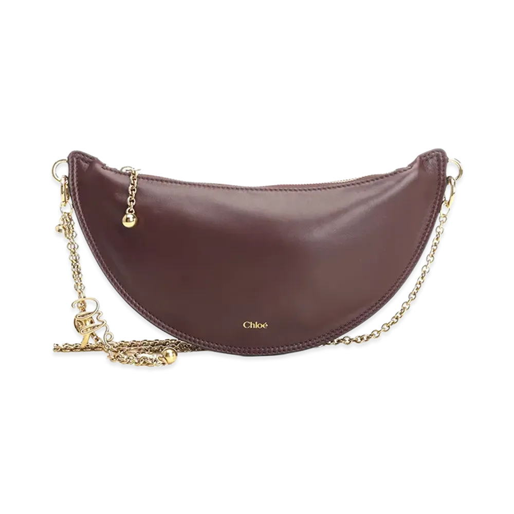 Chloe Women's Icons Mini Shoulder Bag "Burgundy"