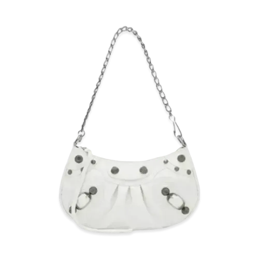 BALENCIAGA Le Cagole Mini Bag with Chain "White"