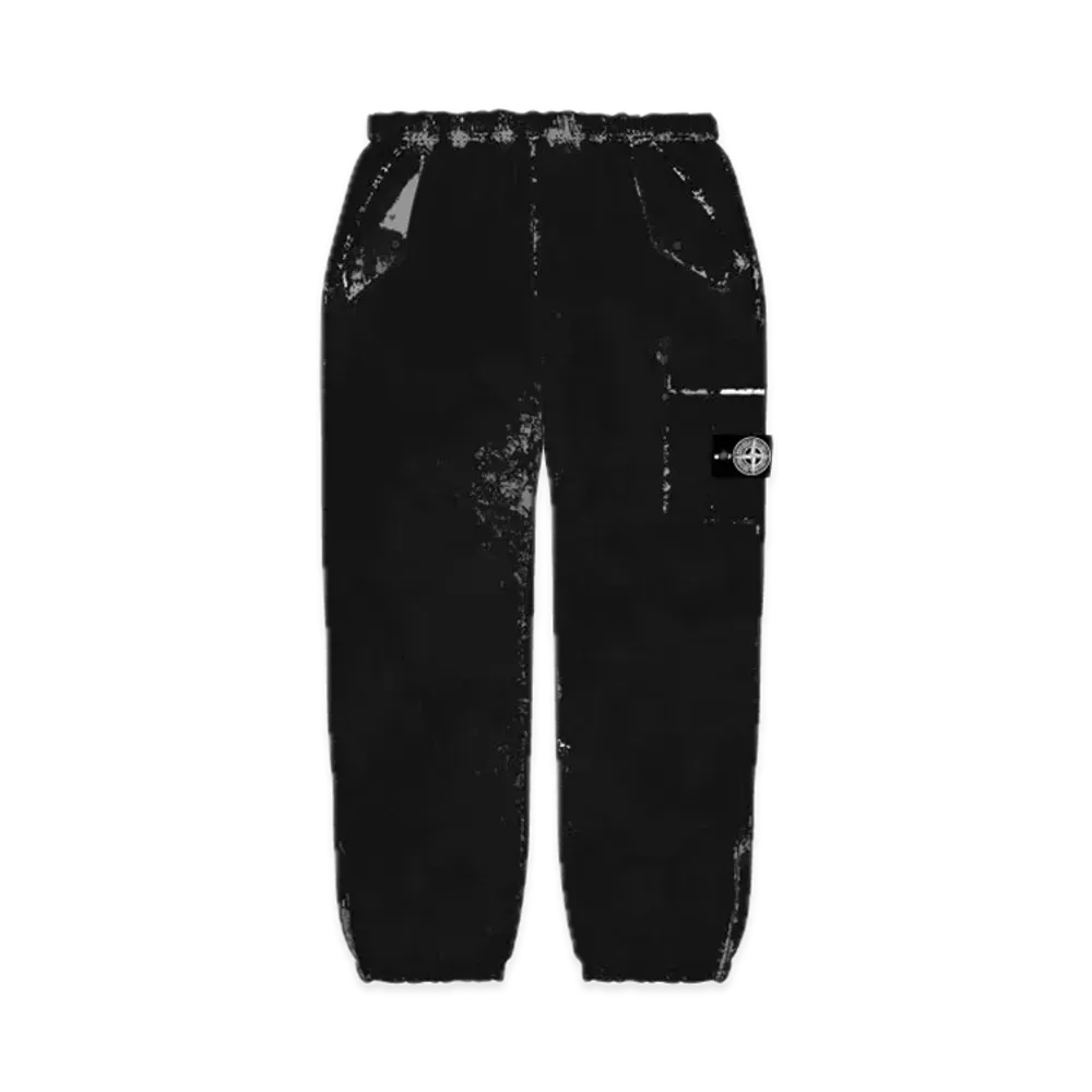 Supreme x Stone Island Painted Camo Nylon Cargo Pant "Black"