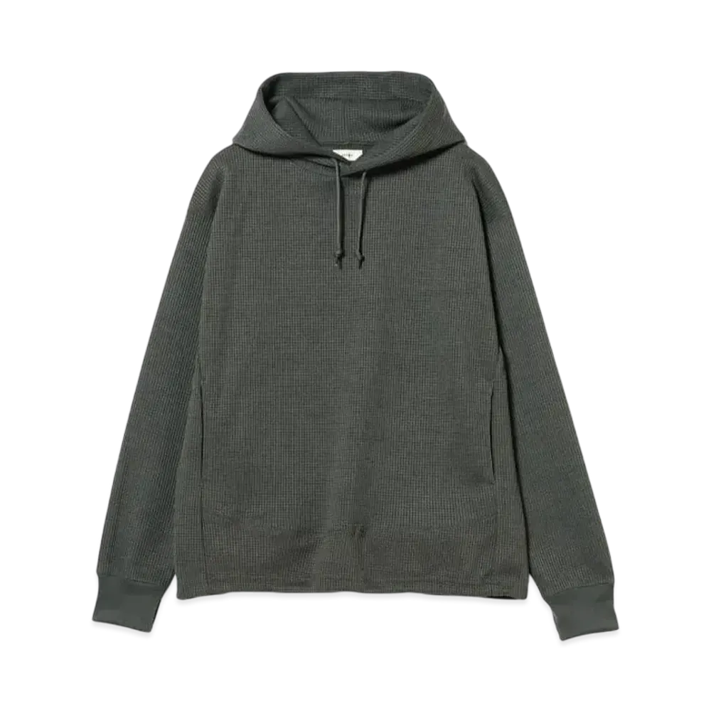 BEAMS Heavyweight Tech Thermal Hoodie "ChacoalGray"