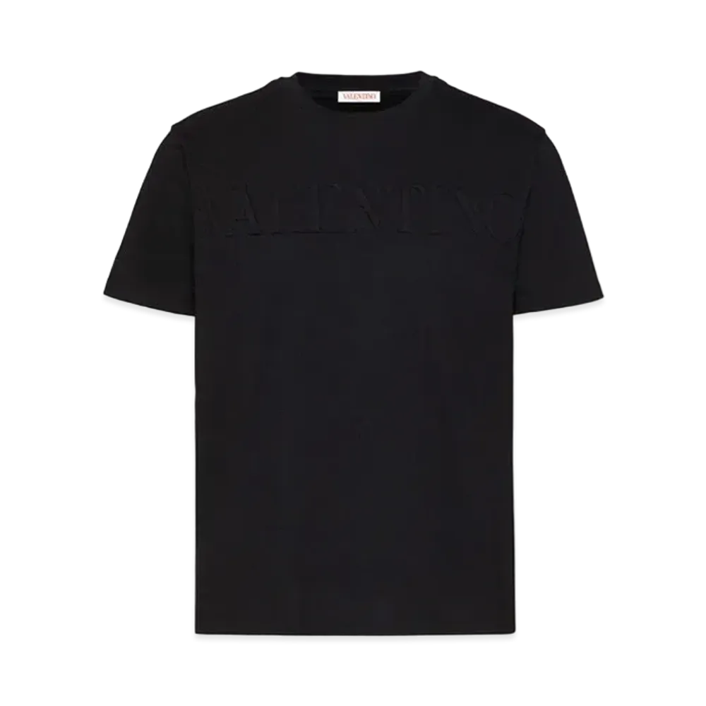 Valentino Embossed Crewneck T-shirt "Black"
