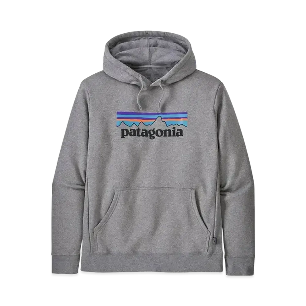 Patagonia Men's Pullover Hoodie Logo Hoodie Sweatshirt "HeatherGrey"