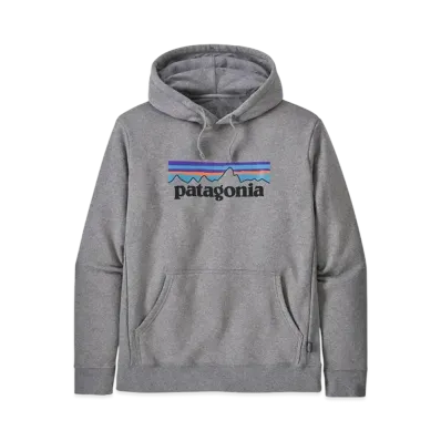 Patagonia Men's Pullover Hoodie Logo Hoodie Sweatshirt "HeatherGrey"
