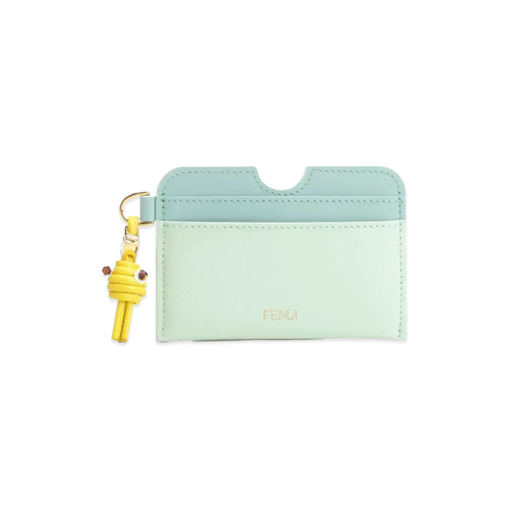 FENDI Women's Card Case FF Diamonds "Green"