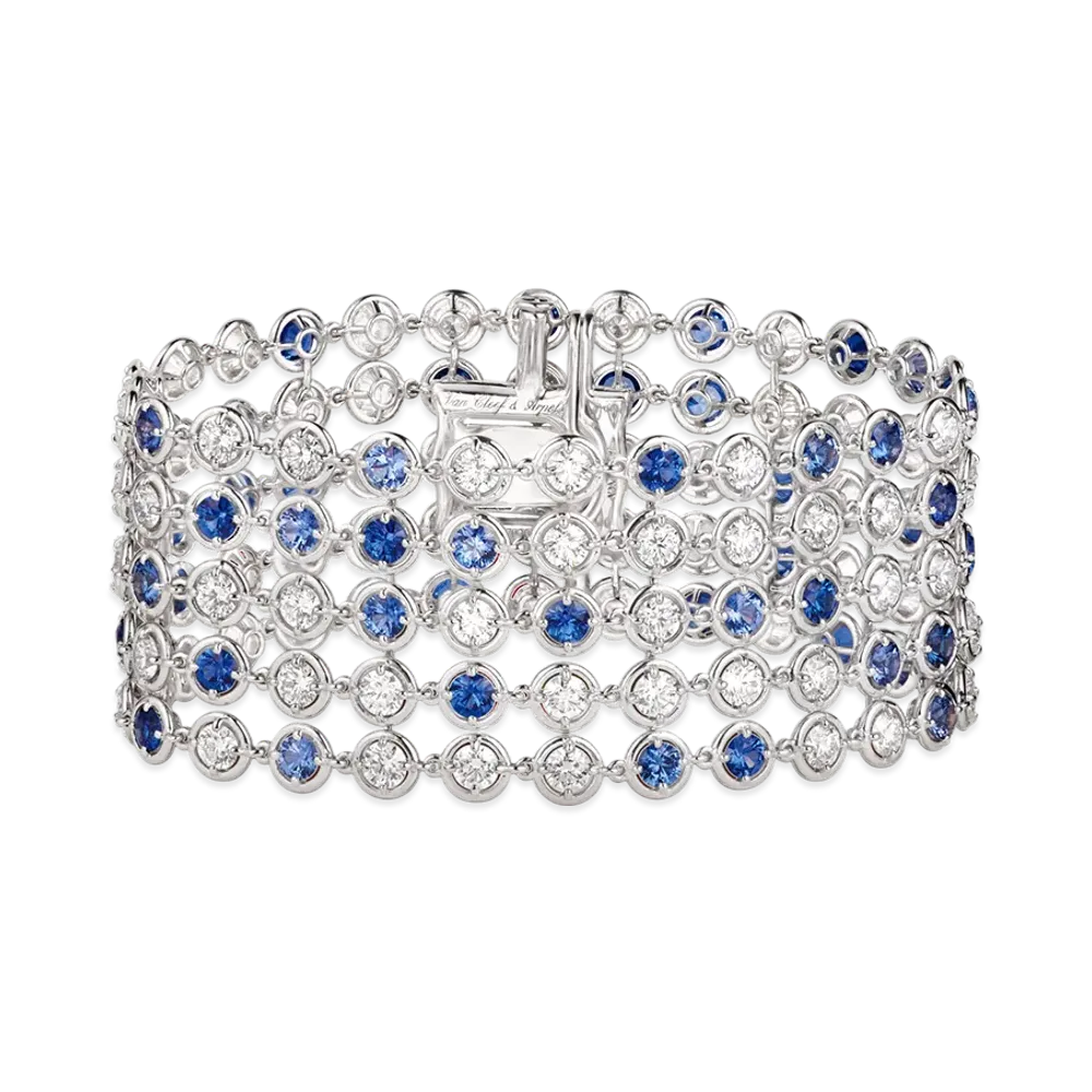Van Cleef & Arpels Palmyre bracelet "18K White gold/Sapphire/Diamond"