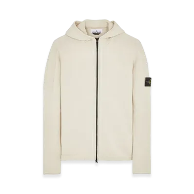 Stone Island 509A3 Lambswool Hooded Cardigan Knit - 23FW "Stucco"