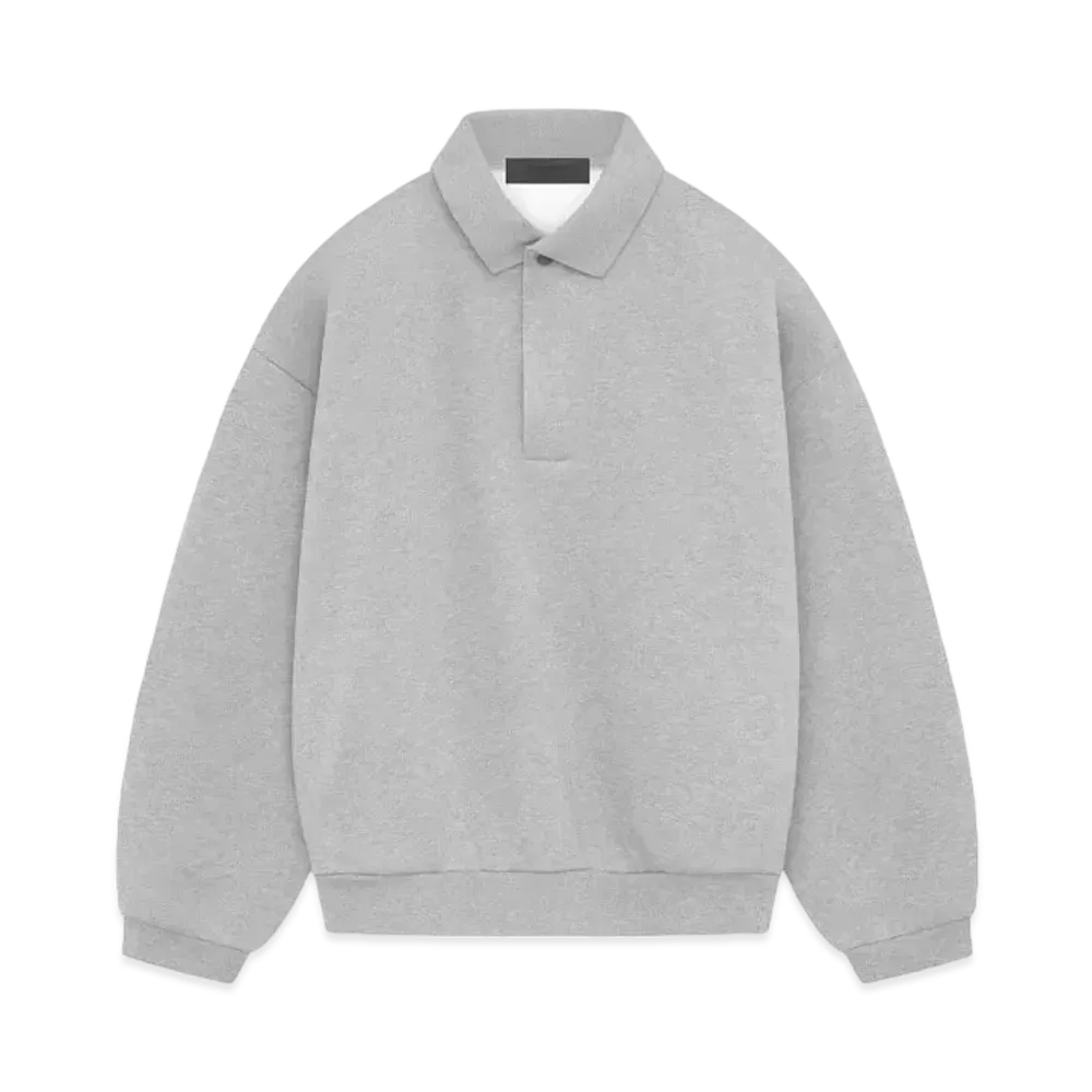 FEAR OF GOD ESSENTIALS Longsleeve Polo "Light Heather Grey"