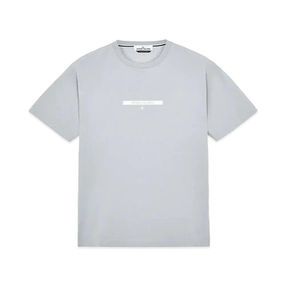 Stone Island 2NS84 COTTON JERSEY, 'MICRO GRAPHICS ONE' PRINT_SLIM FIT "Pearl Grey"